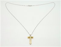 Collier Zancan Collana Con Croce in Or blanc Diamante EC319BG - EC319BG